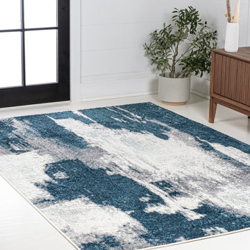 Zoe Contemporary Bohemian Abstract Marble Area Rug